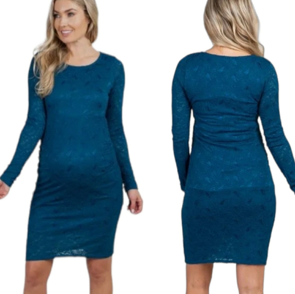 New Pinkblush Teal Maternity Dress